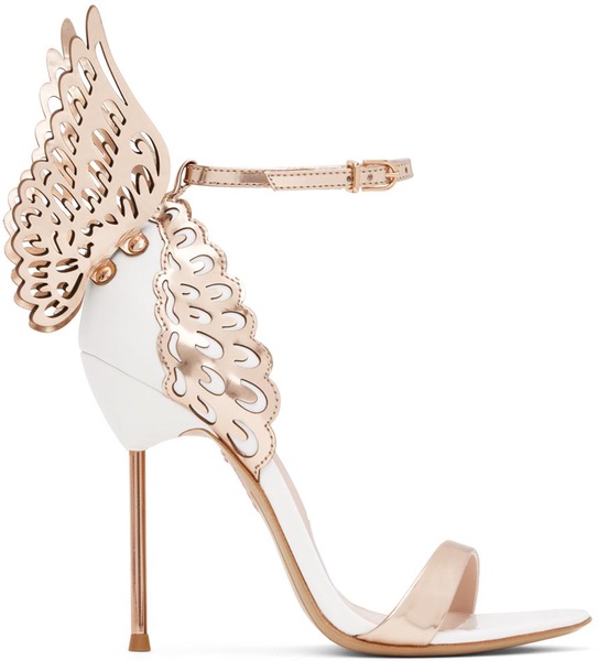 White Evangeline Heeled Sandals