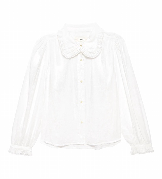 women hemmingway top in white