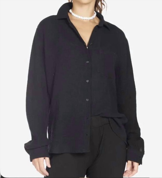 hobart collar shirt in black