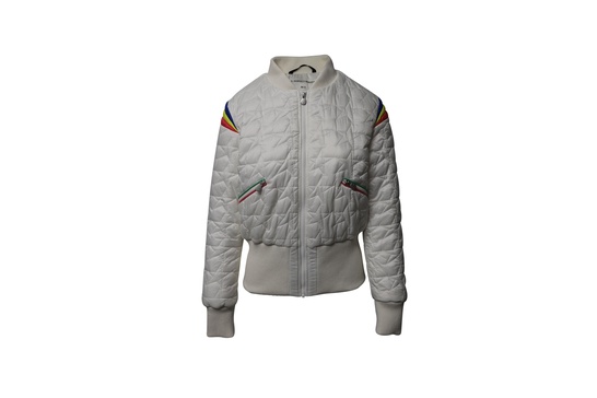 quilted jacket in white polyester