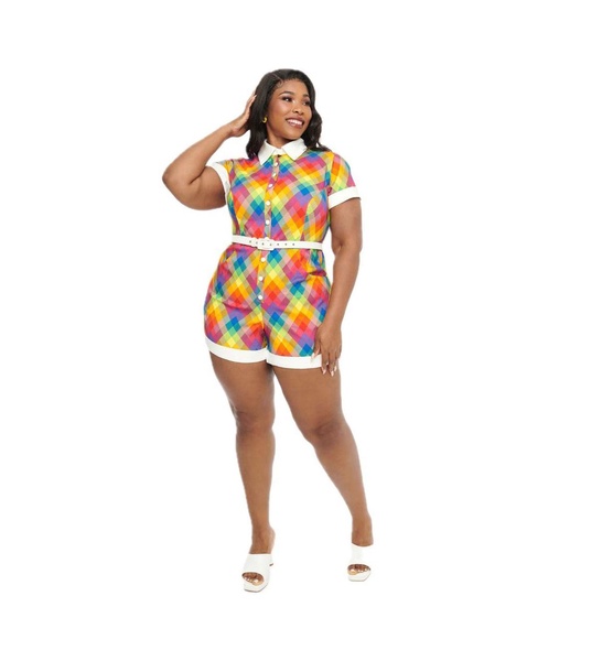 Plus Size Short Sleeve Patsy Romper