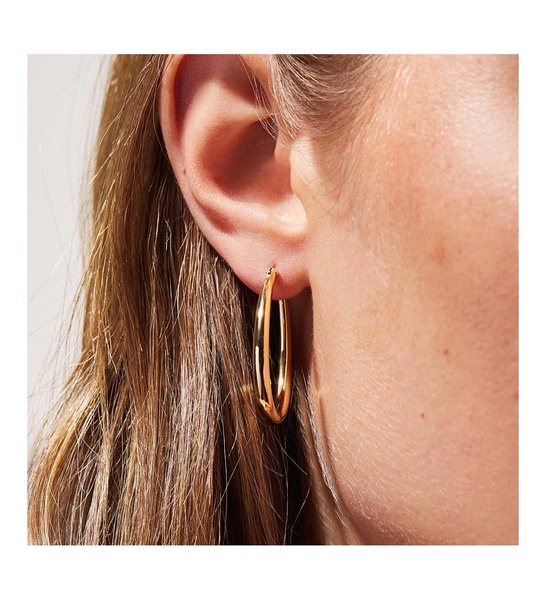 Gold Hoop Earrings - Cuidado