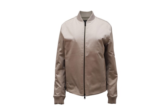 bomber jacket in beige triacetate