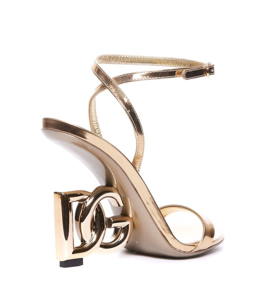 Keira Sandals In Gold Color Mirror Leather