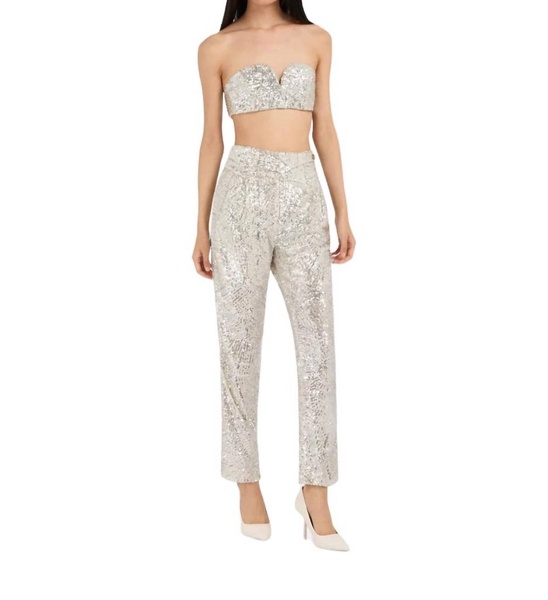 lady soul basque pants in silver