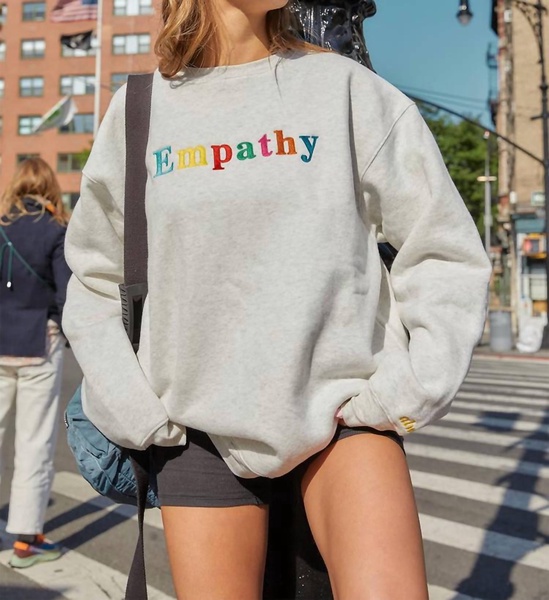 empathy crewneck in heather grey