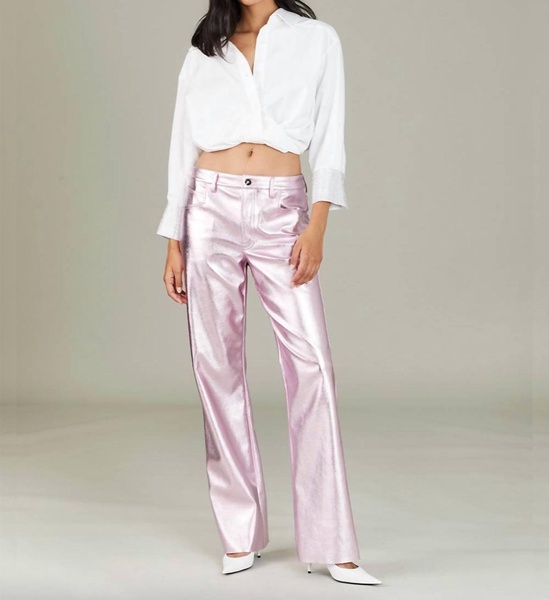 jay pant in pink metallic