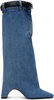 Blue Denim Open Knee Bridge Boots