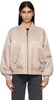 Beige Leon Bomber Jacket