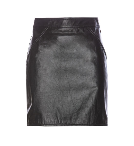 Bally High-Waisted Mini Leather Skirt