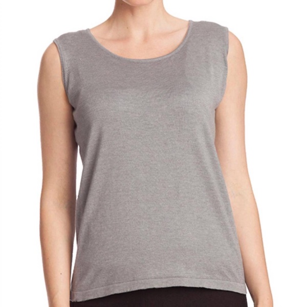 bra-friendly tank top in gray