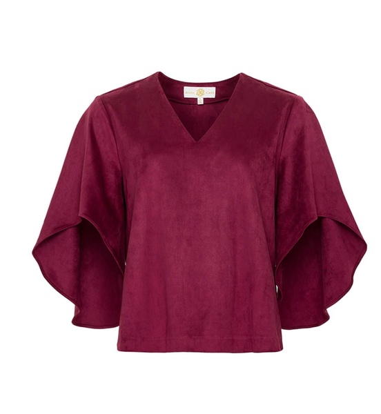 nina top in beet red