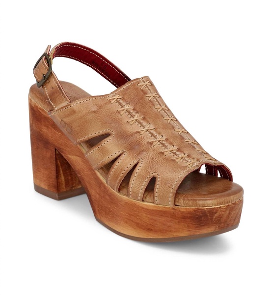 women's fontella sling back heels in tan rustic