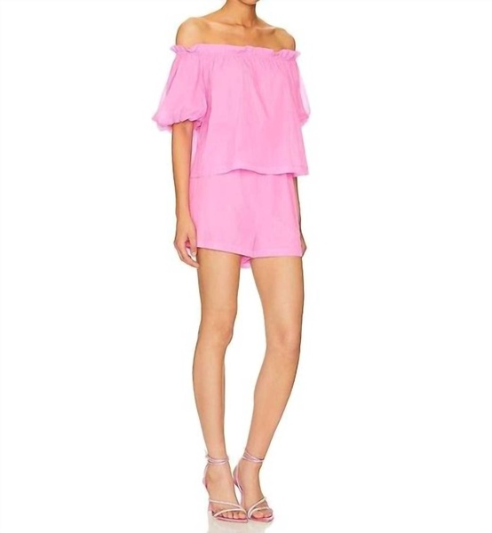 bree romper in shocking pink