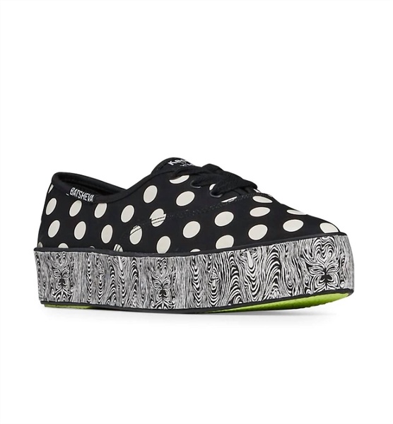 women's keds sneakers in black/white