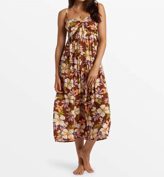 daybreak midi dress in toasted coconut