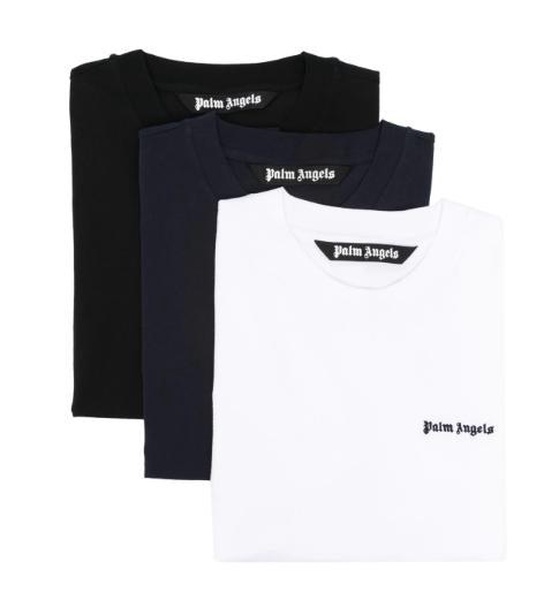 logo-embroidered cotton T-shirts (pack of three)