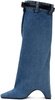 Blue Denim Open Knee Bridge Boots