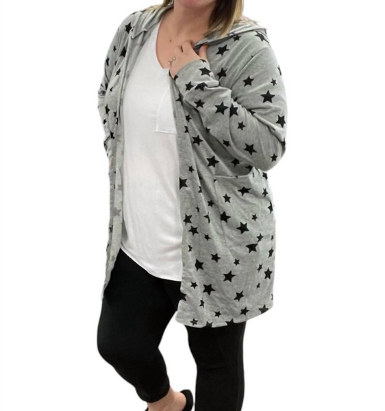 sydney star cardigan in grey