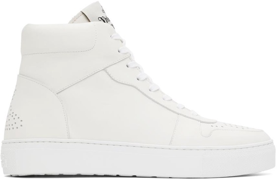 White Classic Punch Trainer High Top Sneakers