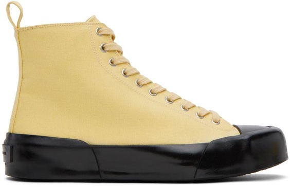 Yellow High-Top Sneakers