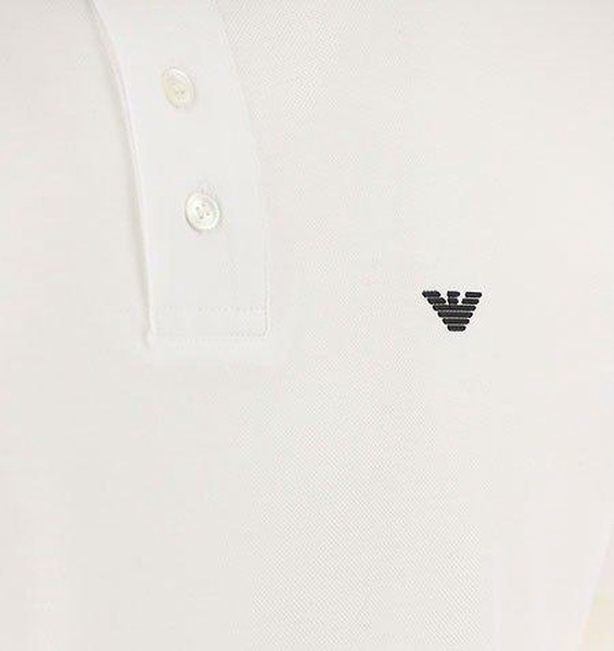 Emporio Armani Micro Eagle Mercerised Pique Polo Shirt