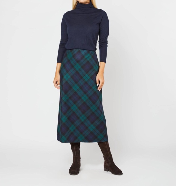 marina skirt in blackwatch tartan