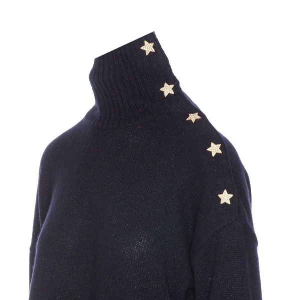 Zadig & Voltaire Alma Star Embellished High-Neck Jumper