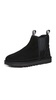 debossed-logo shearling ankle boots