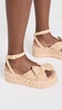 Gaby Pleated Bow Bow Braided Espadrilles