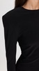 Shoulder Pad Long Sleeve Crew Top