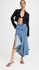 Deconstructed Cascade Denim Skirt