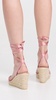 Willa Silky Pink Leather Espadrilles