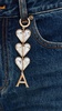 Crystal Heart Charm Wide Leg Jeans