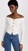 Stretched Off Shoulder Blazer Top