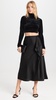 Blane satin midi skirt