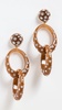 Polka Dot Drop Double Hoop Earrings