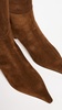 Zazie Cow Suede Leather Brown Boots