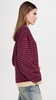 Classic Striped Crew Sweatshirt