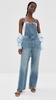 River Relaxed Denim Overalls