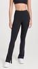 High Waist Pinstripe Zip It Flare Leggings