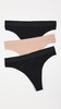 Cyrus Rib Seamless Thong 3 Pack