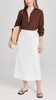 Button Front Skirt In Twill