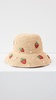 Strawberry Pearl Raffia Bucket Hat