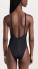 VERSACE High Cut Black Medusa Head Swimsuit