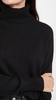 Ribbed Trim Cashmere Turtleneck