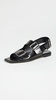 Tekla Calf Leather Black Sandals