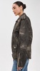 Kay Leather Print Biker Jacket