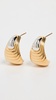 Wavy Ridge Oversized Stud Earrings