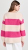 Fuzzy Striped Oversized Sweater